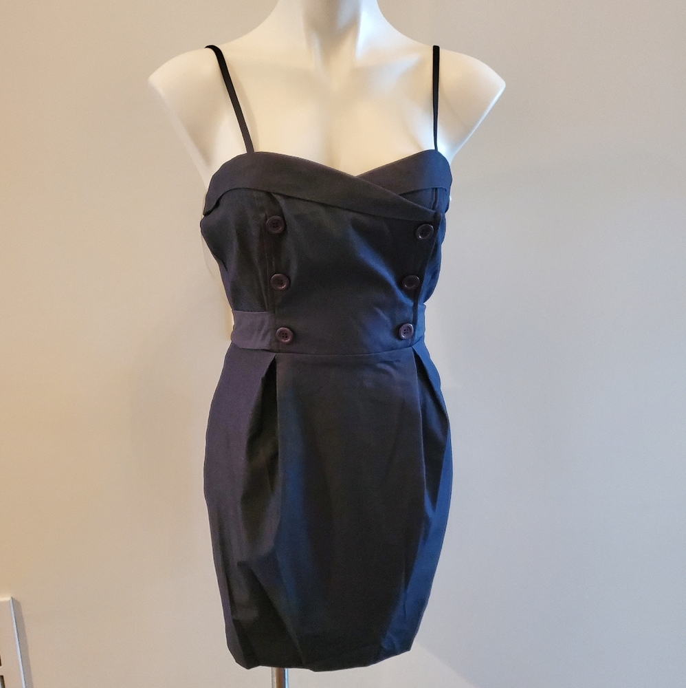 Denim-Like Mini Dress w/ Back Bow